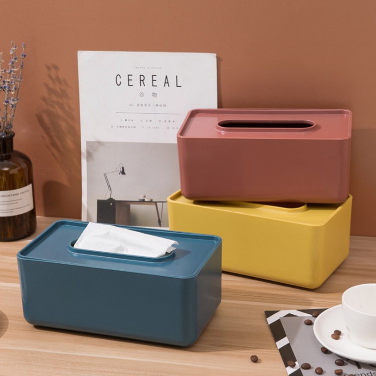 Locaupin Modern Square Plastic Paper Facial Tissue Box Cover