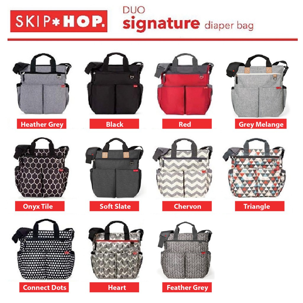 skip hop duo signature heather grey