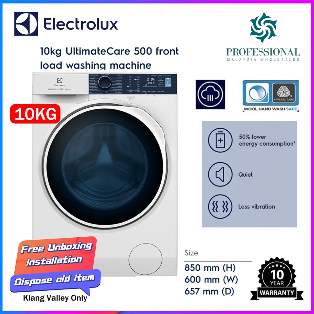 Electrolux 10kg Ultimatecare 500 Front Load Washing Machine EWF1024P5WB ...