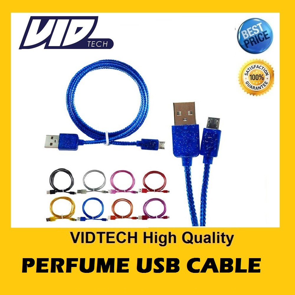 Vidtech Perfume Usb Data Cable For All Samsung Htc Sony Lenovo Xiaomi Iphone 4 4s 5 5s Shopee Malaysia