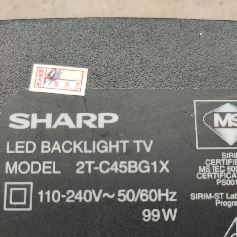 SHARP Android TV 2TC45BG1X POWER BOARD MAIN BOARD LVDS Shopee Malaysia