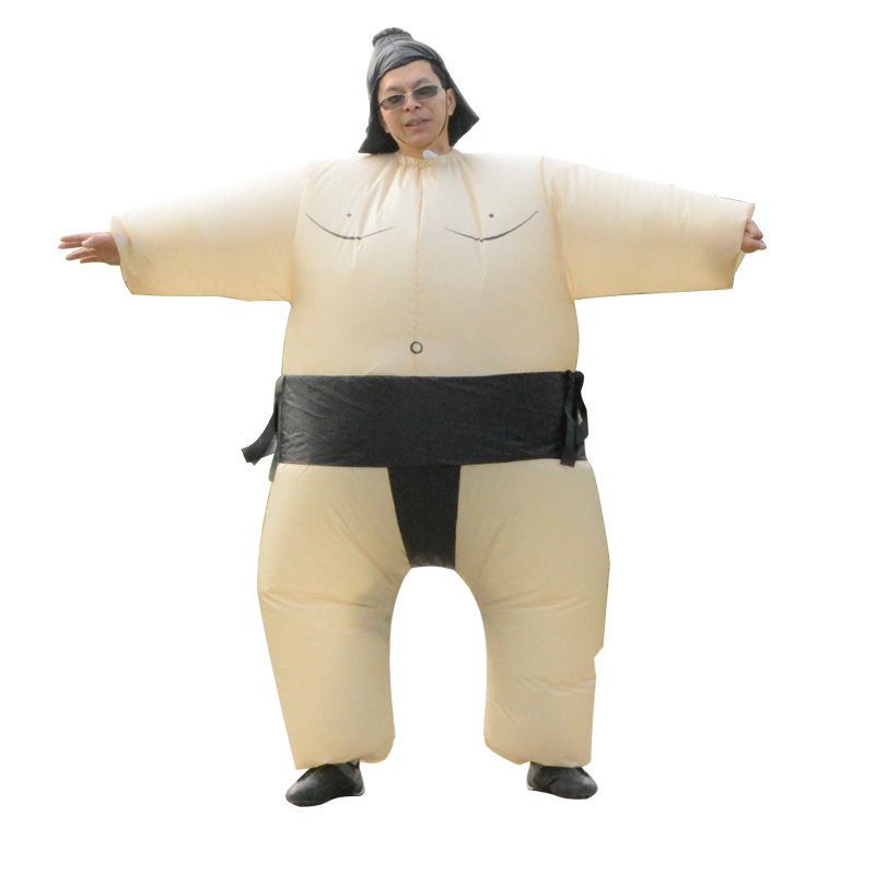 Sumo Inflatable Costume Cosplay Wrestler Funny Blow Up Suit Party ...