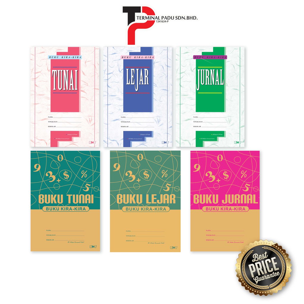 Rwt Buku Tunai Buku Lejar Buku Jurnal Buku Simpan Kira Book Keeping Cash Book Journal Book Ledger Book Shopee Malaysia