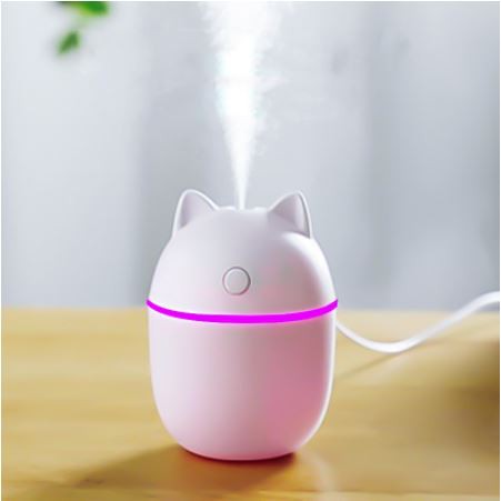 USB Air Humidifier | Cartoon Cute Bear Air Humidifier USB Diffuser with LED Light | USB Pelembap Udara | USB 空气加湿器