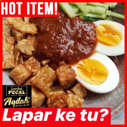 HOT ITEM SAMBAL PECAL KUAH KACANG 500g (AQILAH JM) - TERLARIS