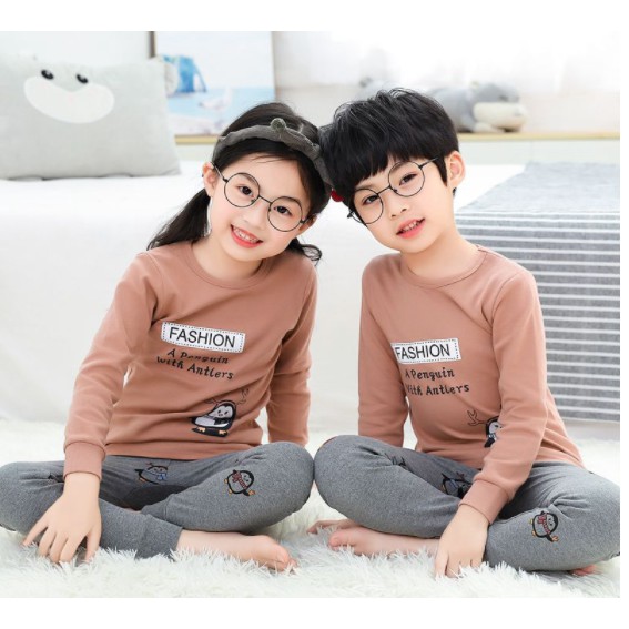 Si Comel 2 15y Baby Boys Girls Pajamas Kids Pyjamas Nightwear Long Sleeve Clothes And Pants