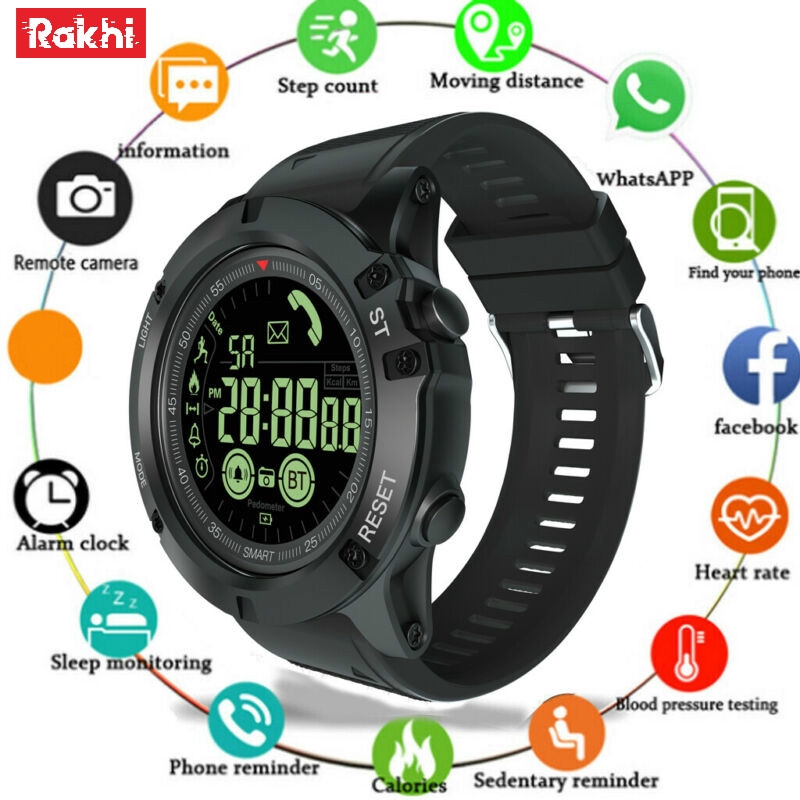 waterproof sport smart watch blood pressure heart rate monitor for ios android