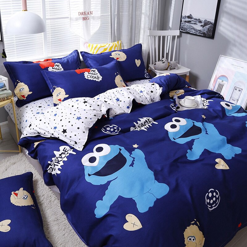 Queen Size Elmo Bedding Set Hanaposy