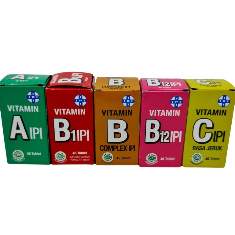 IPI Vitamins All Variants (A, B1, B Complex, B12, C and E and D3+ K2)