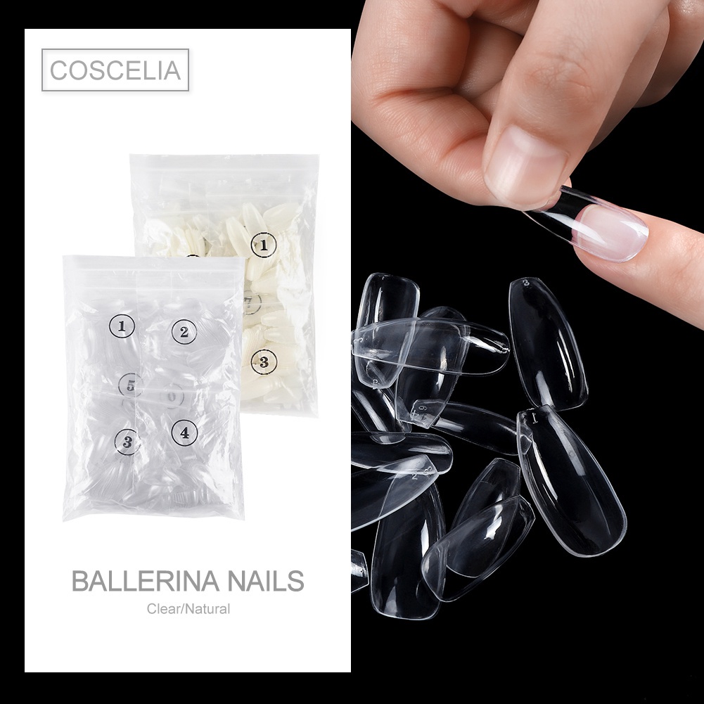 500Pcs Clear/Natural False Nail Tips Nail Extension Practice Nail Design  Full Cover Nail Tools Kit | Shopee Malaysia