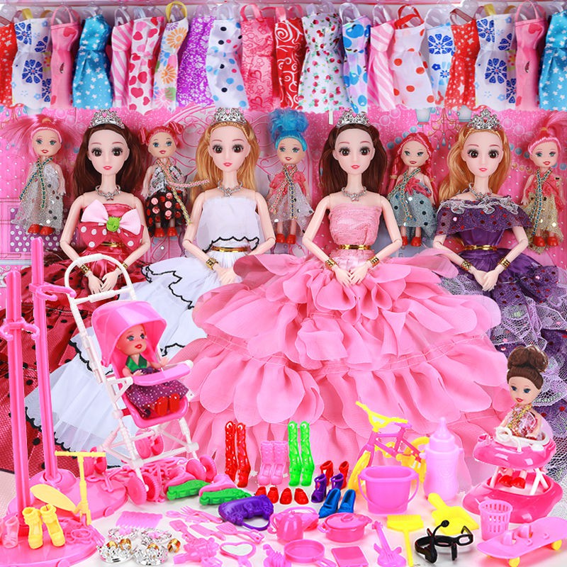 Dressed In Barbie Princess Set Big Gift Box Girls Children S Toys Birthday Doll House Dolldoll Dolls Pre Sale Complet Shopee Malaysia