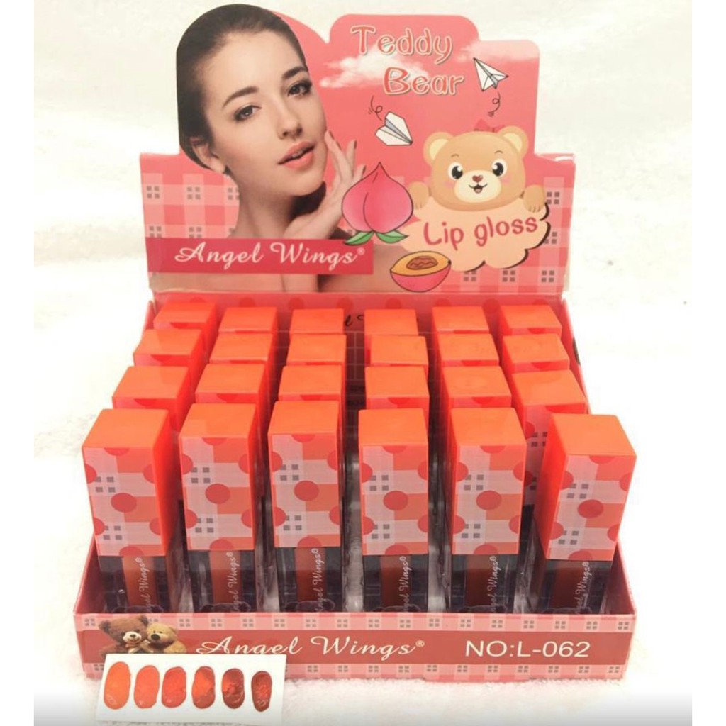 Angle Wings Teddy Bear Lip Gloss 24pcs Shopee Malaysia