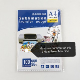 A4 sublimation transfer paper for heat press/sublimation ink(NO DYE INK)