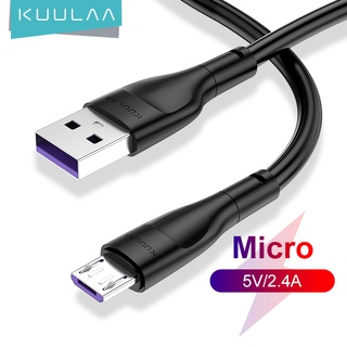 KUULAA Android Charging Cable Micro cable for Xiaomi Samsung OPPO VIVO Phone (Length: 0.25M)