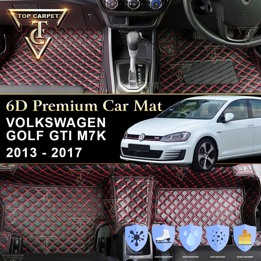 VOLKSWAGEN GOLF GTI MK7 ( 2013 2017 ) VIP 6D CAR CARPET PU LEATHER CAR MAT FLOOR MAT CARMAT