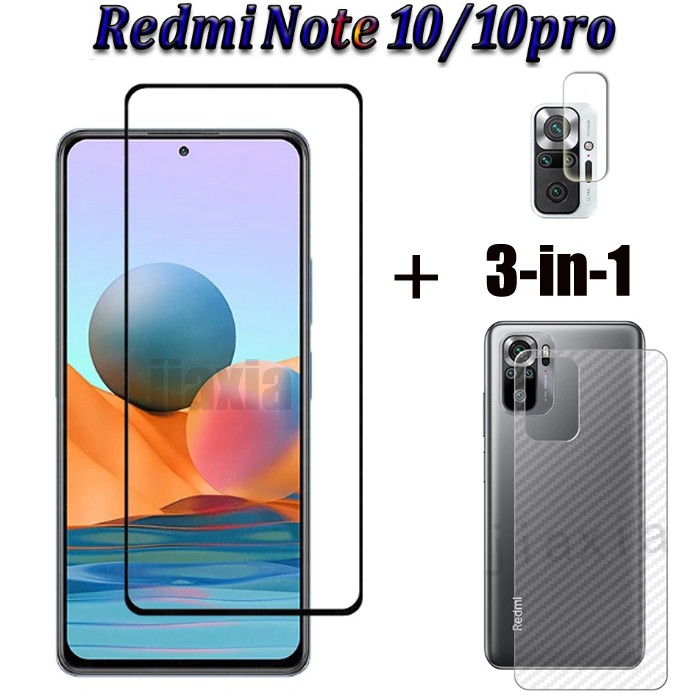 (3IN1)Back Film + Screen Protector for Redmi Note 11 10 Pro Camera Film