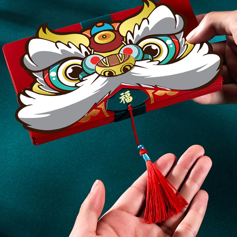 Essential Have 创意舞狮红包封袋 新年折叠红包 Foldable Angpaw Red Pocket Envelope 2022 New Year Angpao C... - Image 2