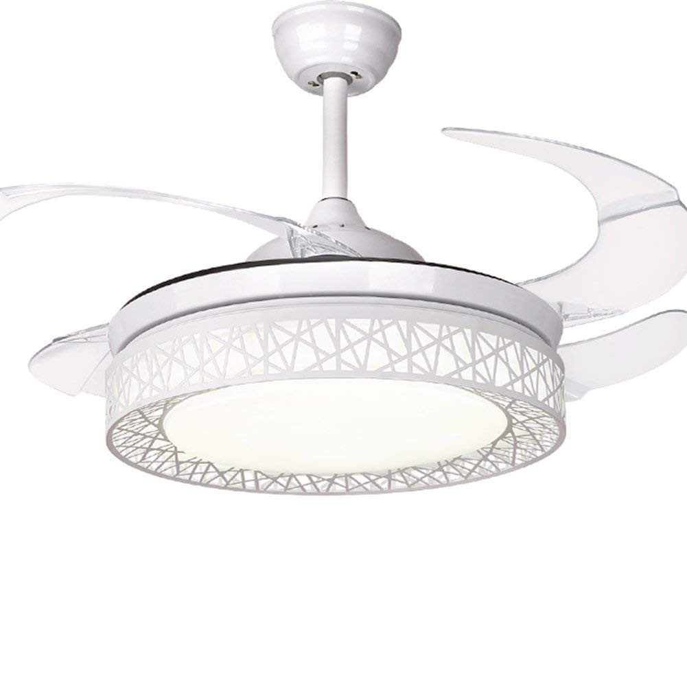 42 In Ceiling Fans Retractable 4 Blades Led Three Color Change Nest