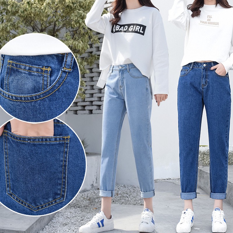 loose jeans with top