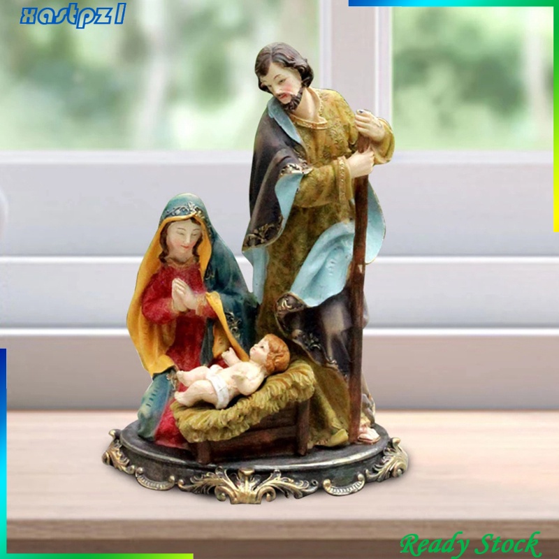 Resin Statue Holy Family Figurine Religious Decoration