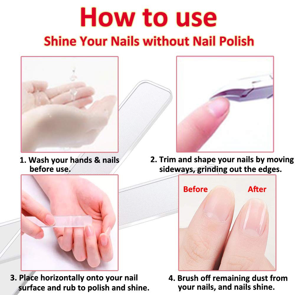 Ready Stock]Crystal Glass Nail File Manicure Nail Care for Women Men Shine  nails clear nail buffer Nail Polish make up nail files baby nail | Shopee  Malaysia