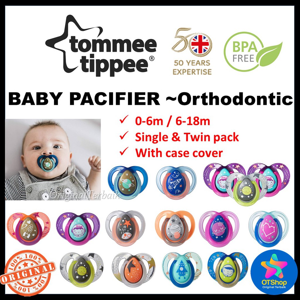 Tommee Tippee Baby Pacifier Orthodontic Baby Soother 100% Original ...