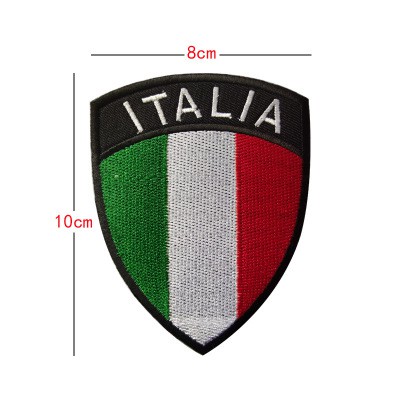 IR Blackout all Black Italia Bandiera Italy Flag 2x3.5 IFF Infrared Tactical Morale Touch Fastener Patch 