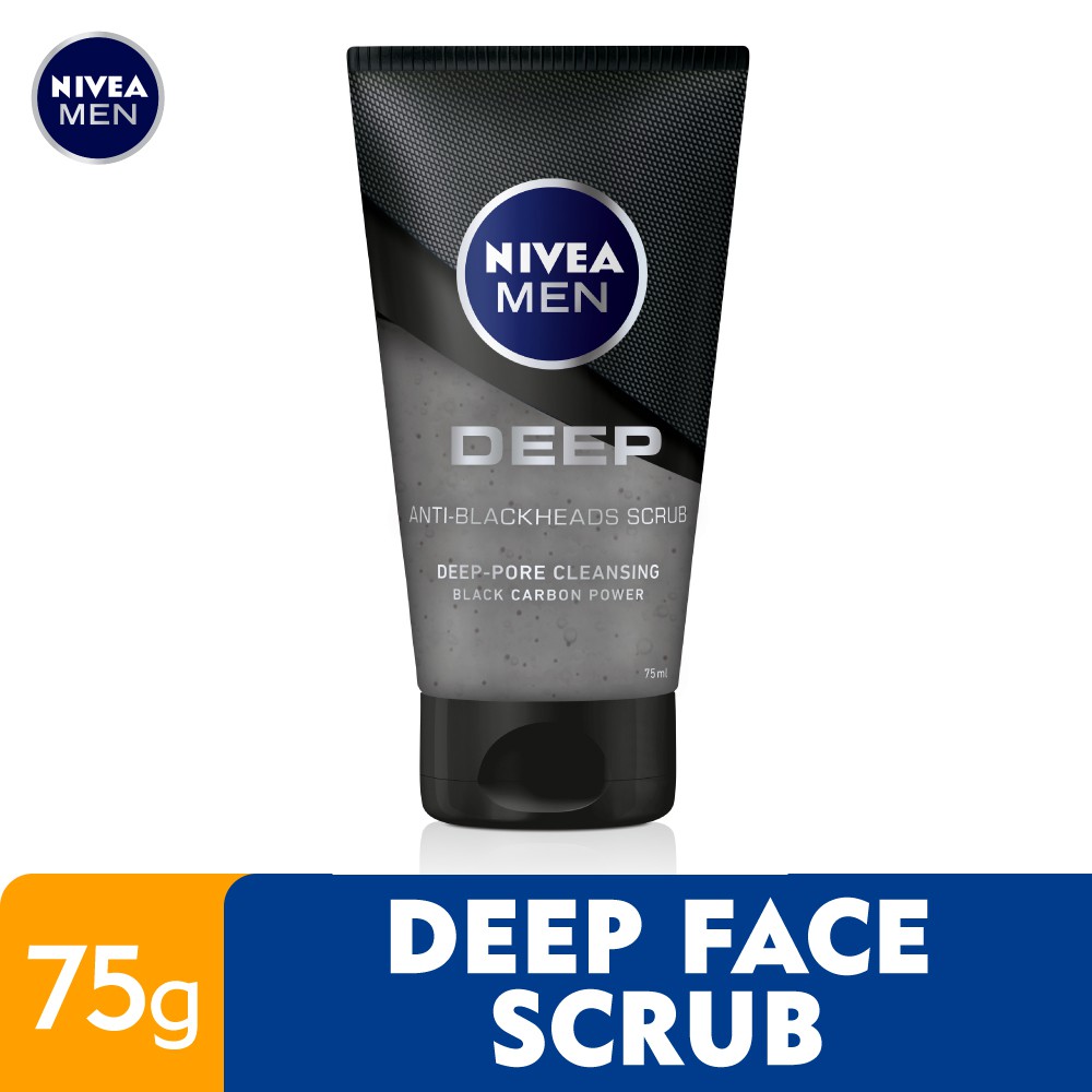 NIVEA Men DEEP Anti-Blackheads Scrub (75g) | Shopee Malaysia