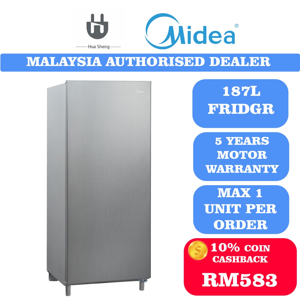 Midea Single Door Refrigerator 187l Ms 235 Shopee Malaysia