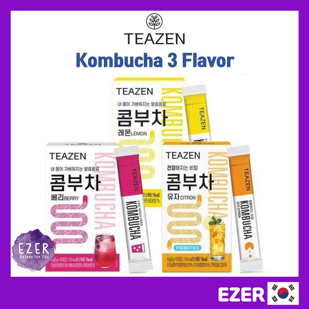[TEAZEN] Korean Kombucha powder 3 Flavor Lemon/Berry/ Citron