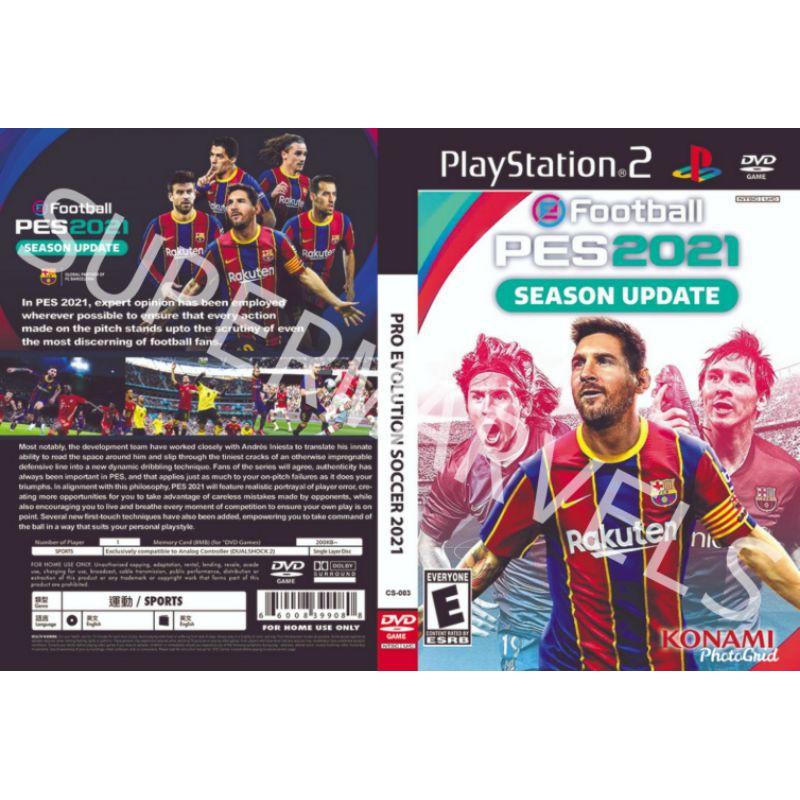 Ps2 Pes 21 Season Update New Game Shopee Malaysia