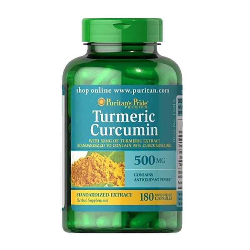 Turmeric Curcumin Puritan Pride Starch 500mg 180 American tablets ...