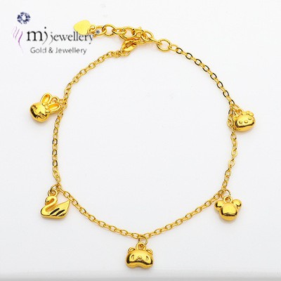 Buy Mj Jewellery 916 Gold Rilakkuma Bracelet Seetracker Malaysia