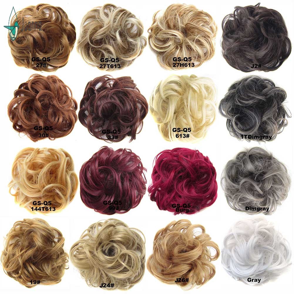 Female Wig Hair Rings Curly Bride-Makeup Bun Flower Chignon Ponytail Hairpiece D