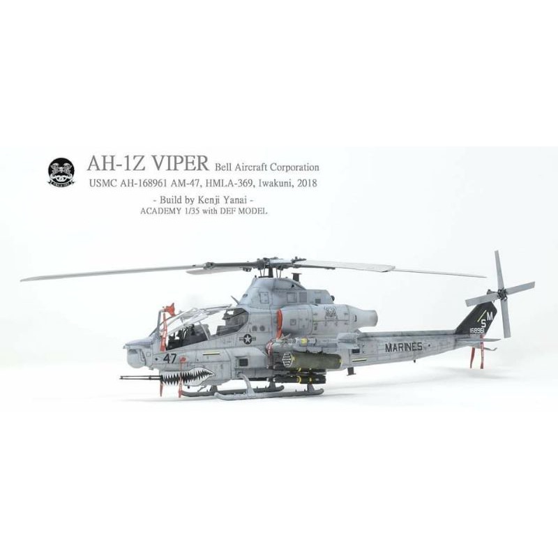 USMC AH-1Z "Shark Mouth" Viper Helicopter ACADEMY 1/35