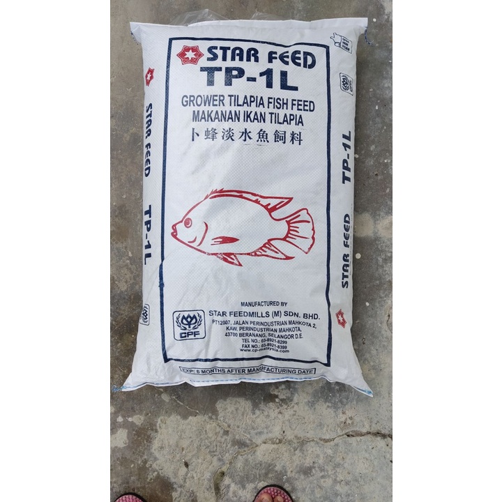 PALET / MAKANAN IKAN TALAPIA (32 PROTEIN) 1 GUNI 20KG STARFEED TP1L
