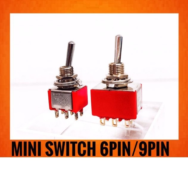 [READY STOCK]MINIATURE TOGGLE SWITCH MINI TOGGLE SWITCH 6PIN AND 9PIN