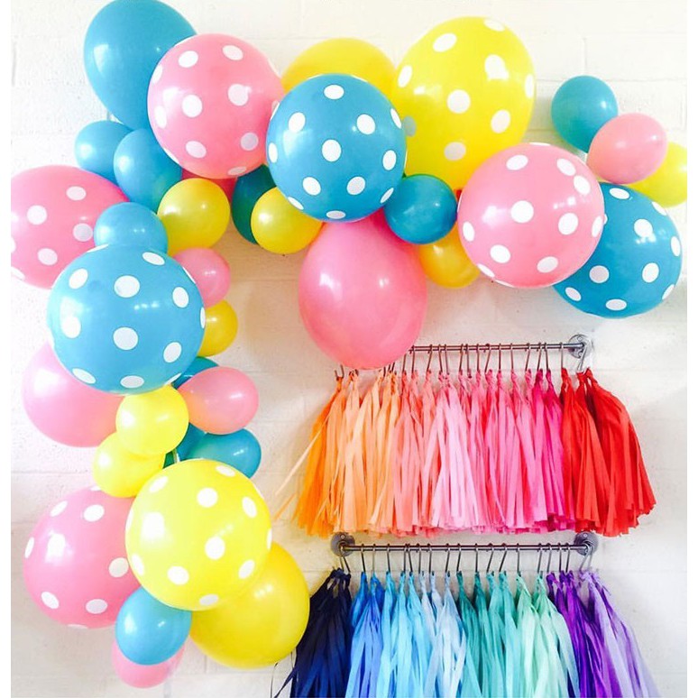 50pcs Balloons Kids Birthday Party Decoration Polka Dot Balloons