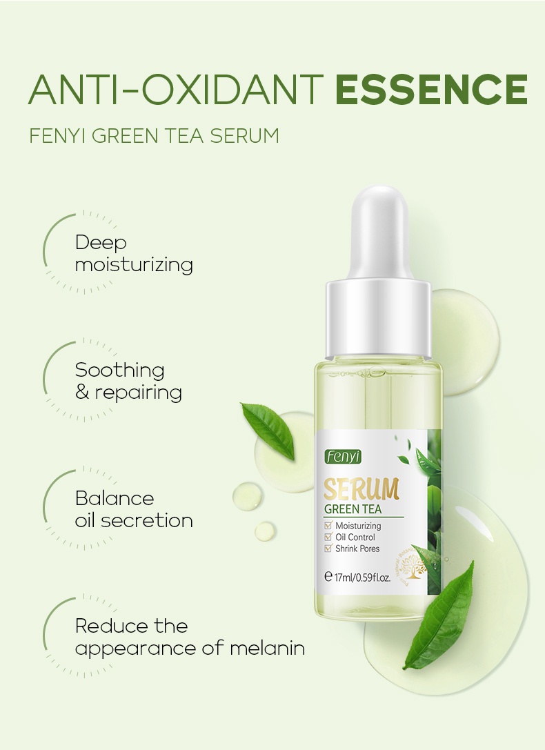 Fenyi Green Tea/Tea Tree/Cherry Blossom/Vitamin C Serum (17ml*4) 45c474fc71c7b7317fd43463ca9fa66d