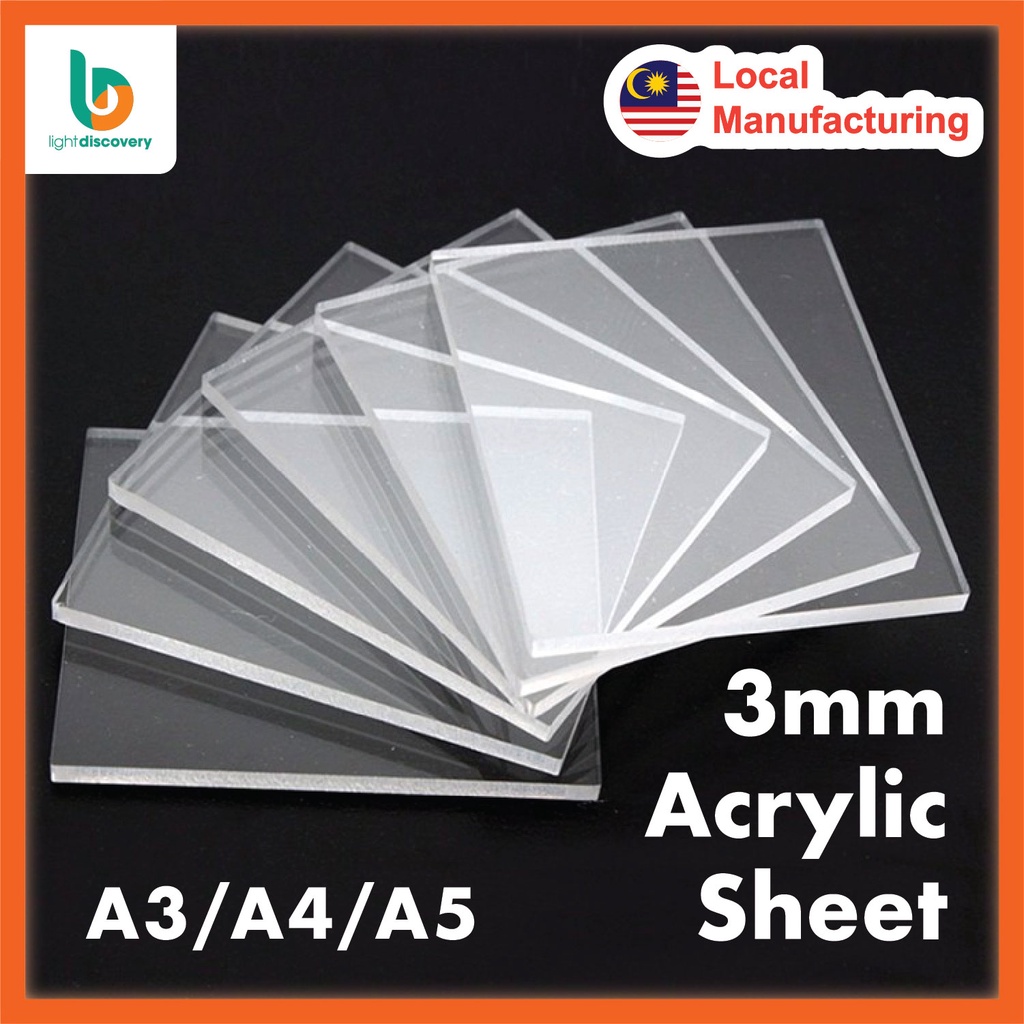 Transparent Acrylic Sheet/ Casting Acrylic A3/A4/A5 Custom Size Acrylic