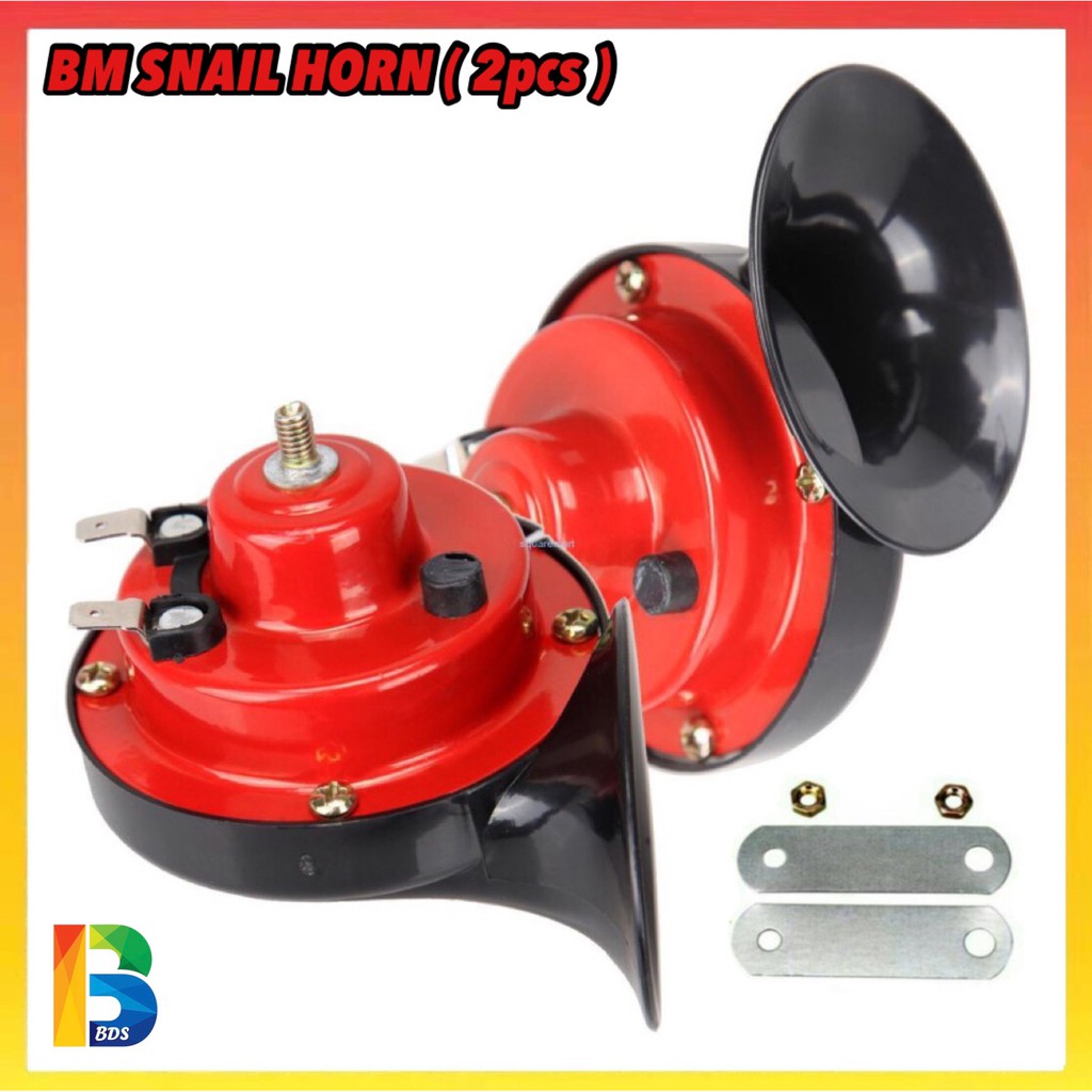 2pcs Hon Honk Universal Car Kereta Snail Loud Air Honk Wira Myvi Bezza Axia Aruz Perodua Proton Horn