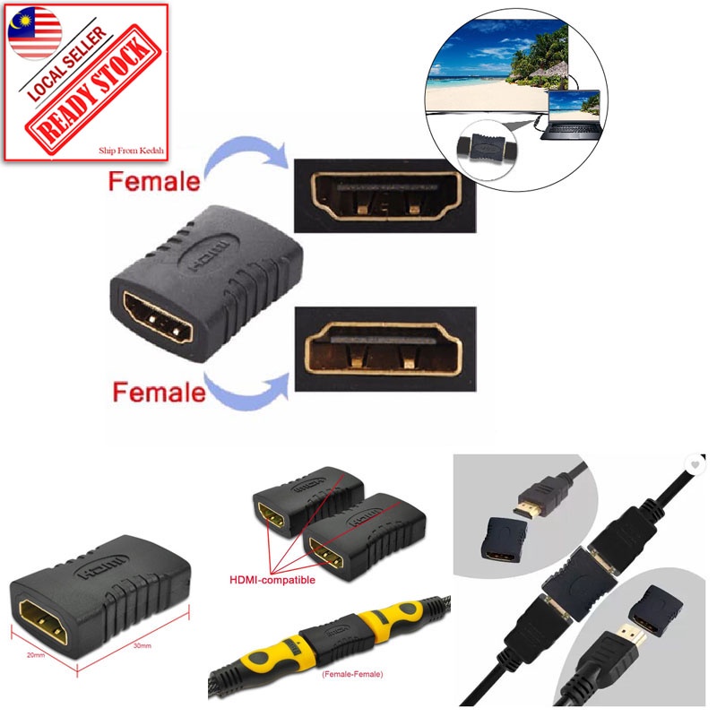 HDMI Adapter Joint Connector Female to Female Converter Extender for
