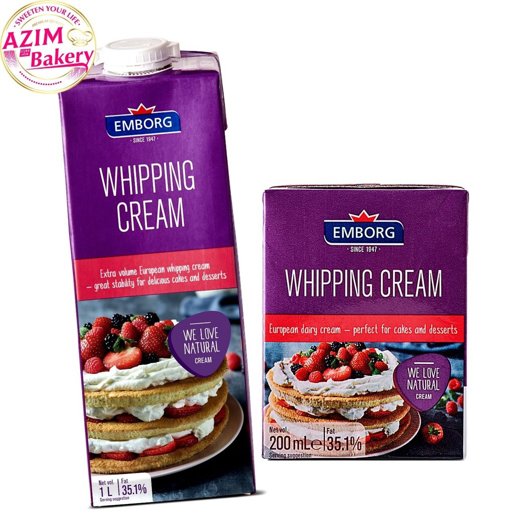 Whipping Cream 200Ml 1L Dairy Whipping Cream (Halal) by