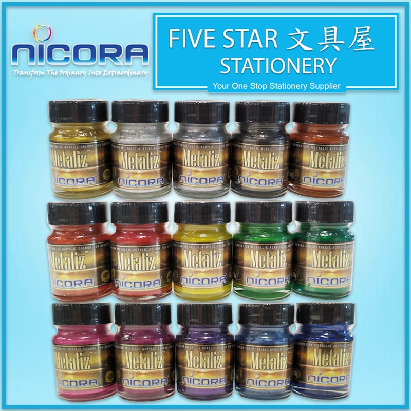 Nicora Metallic Acrylic Paint 30g | Shopee Malaysia