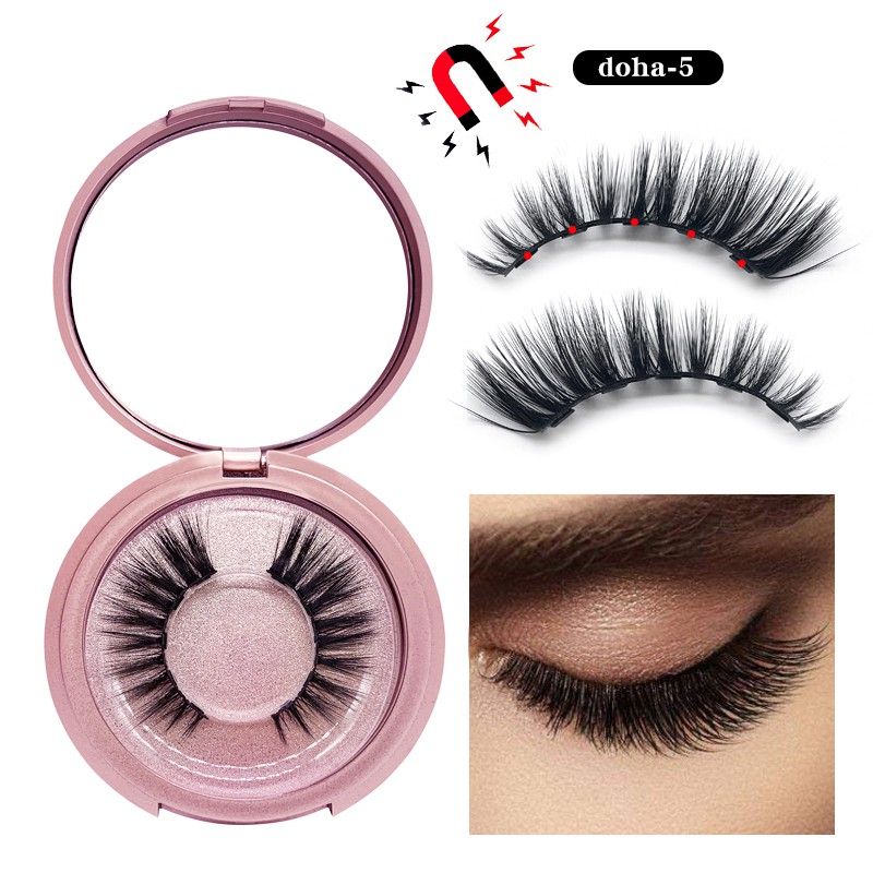 1 Pair Waterproof 5 False Eyelashes Long Lasting Eye Makeup