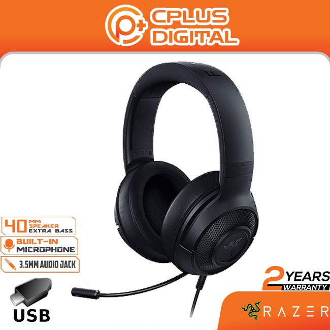 Razer Kraken X Usb Ultralight 7 1 Surround Gaming Headset Lightweight For Pc Xbox Ps4 Nintendo Switch Black Shopee Malaysia