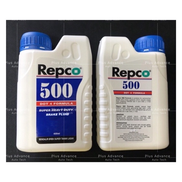ORIGINAL REPCO 500 FORMULA HEAVY DUTY BRAKE FLUID DOT4 (400ML