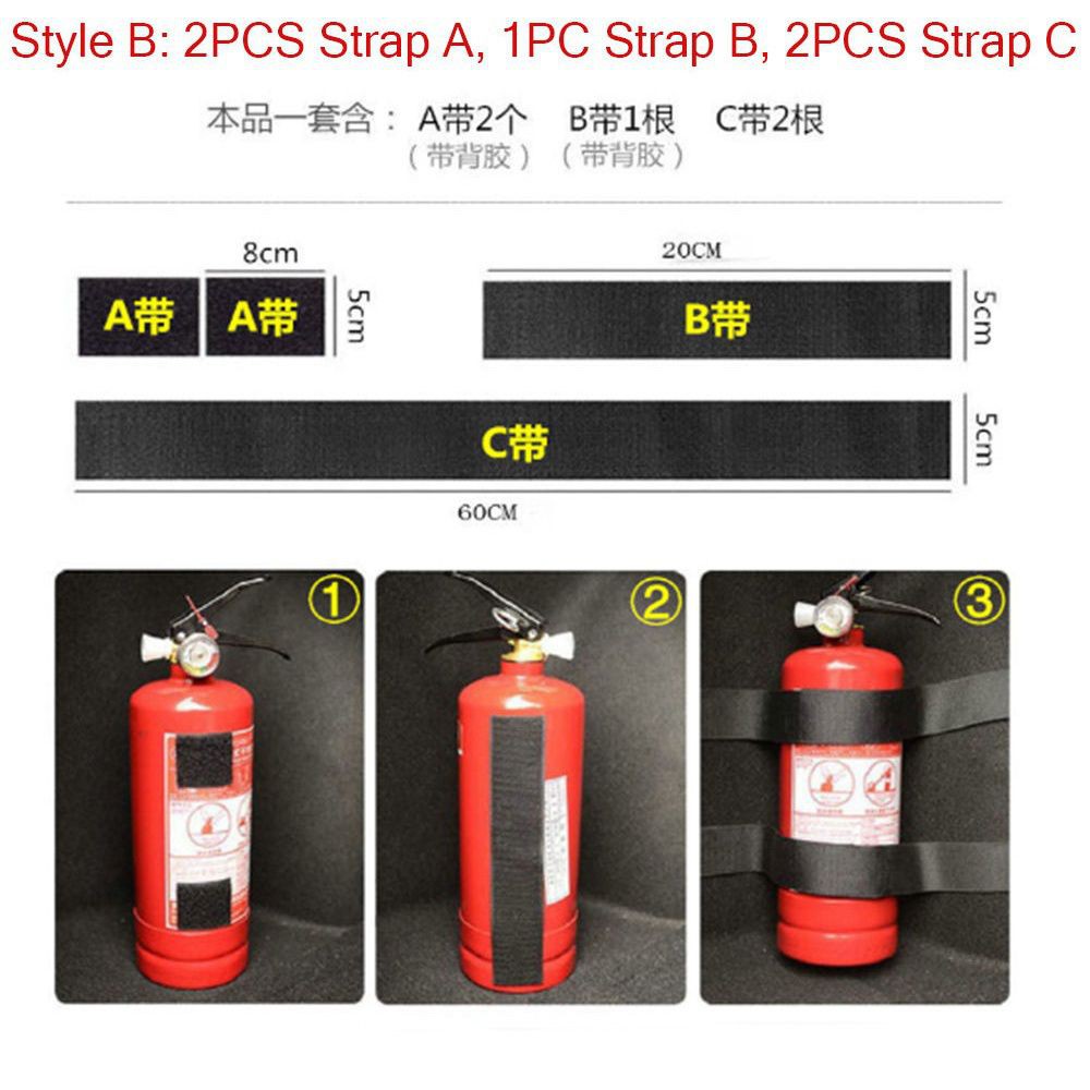 Kit Car Belt Buckle Nylon Baggage Trunk Fire Extinguisher Straps Bag