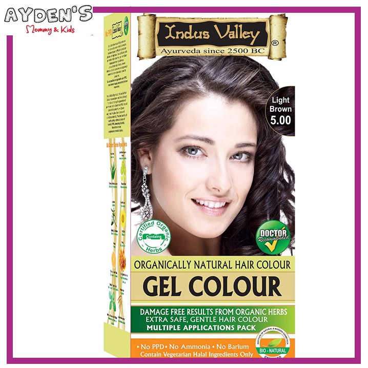INDUS VALLEY Organic Gel Hair Color (Halal hair dye hair colour) Pewarna  Rambut | Shopee Malaysia