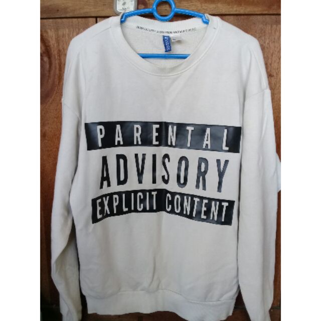 parental advisory sweatshirt h&m